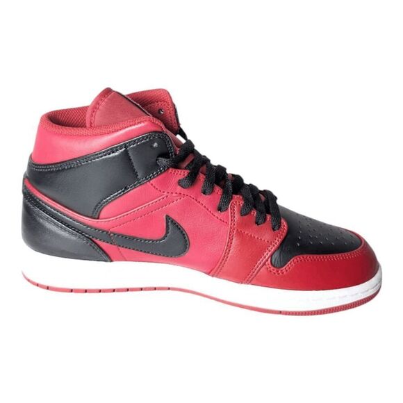 NIKE Air Jordan 1 Mid 'Reverse Bred' Sneakers Size 8.5 - Picture 7 of 9